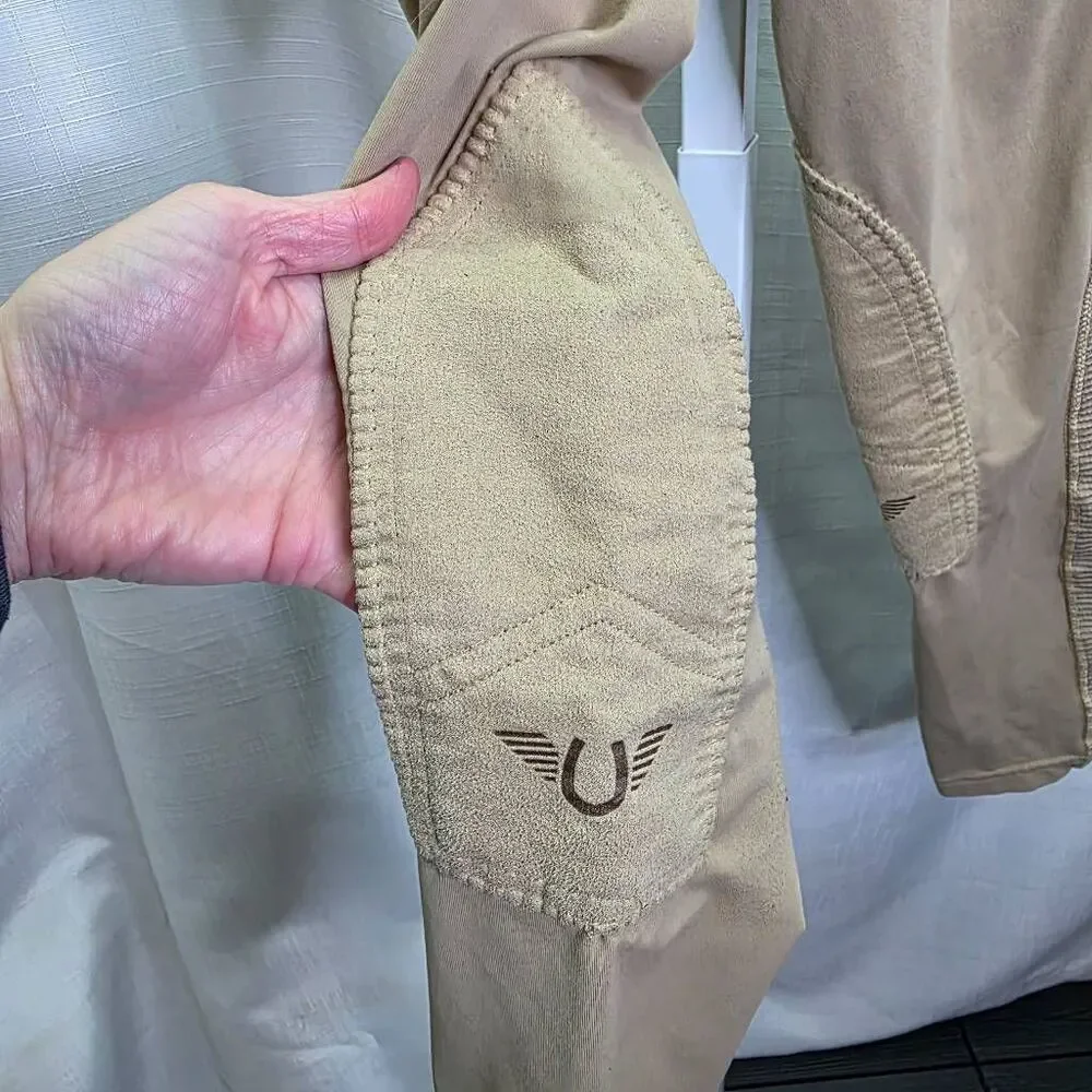 TuffRider Ventilated Schooling Tights in Safari Children's Size XL